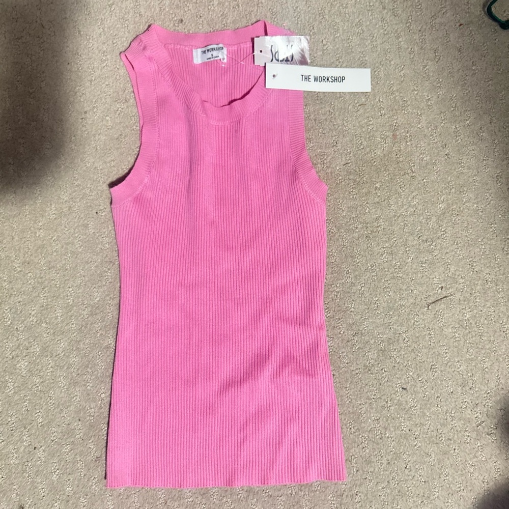 Workshop Republic Clothing Pink Sleeveless Top
